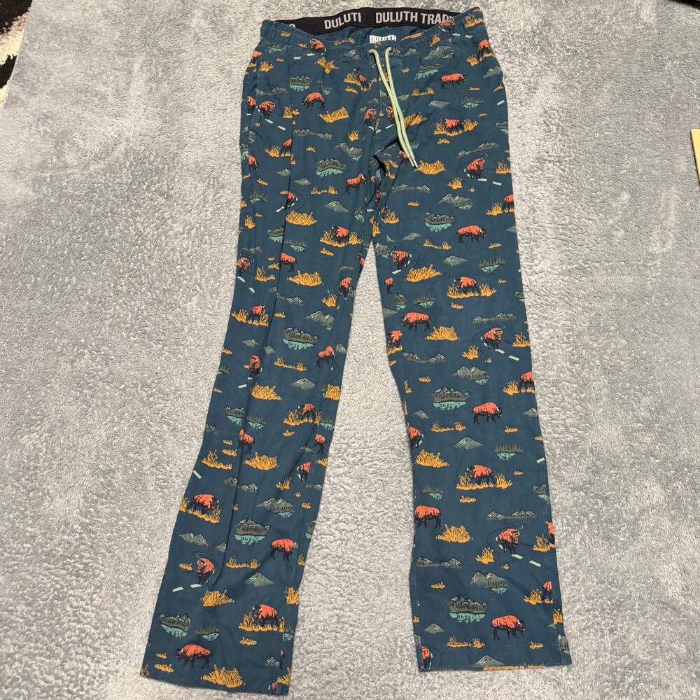Duluth Trading Co Mens Pajama Pants Large Outdoor Buffalo
